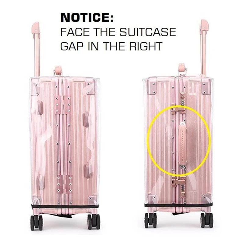 Luggage Protective Cover Transparent - غطاء حقيبة سفر شفاف من البولي