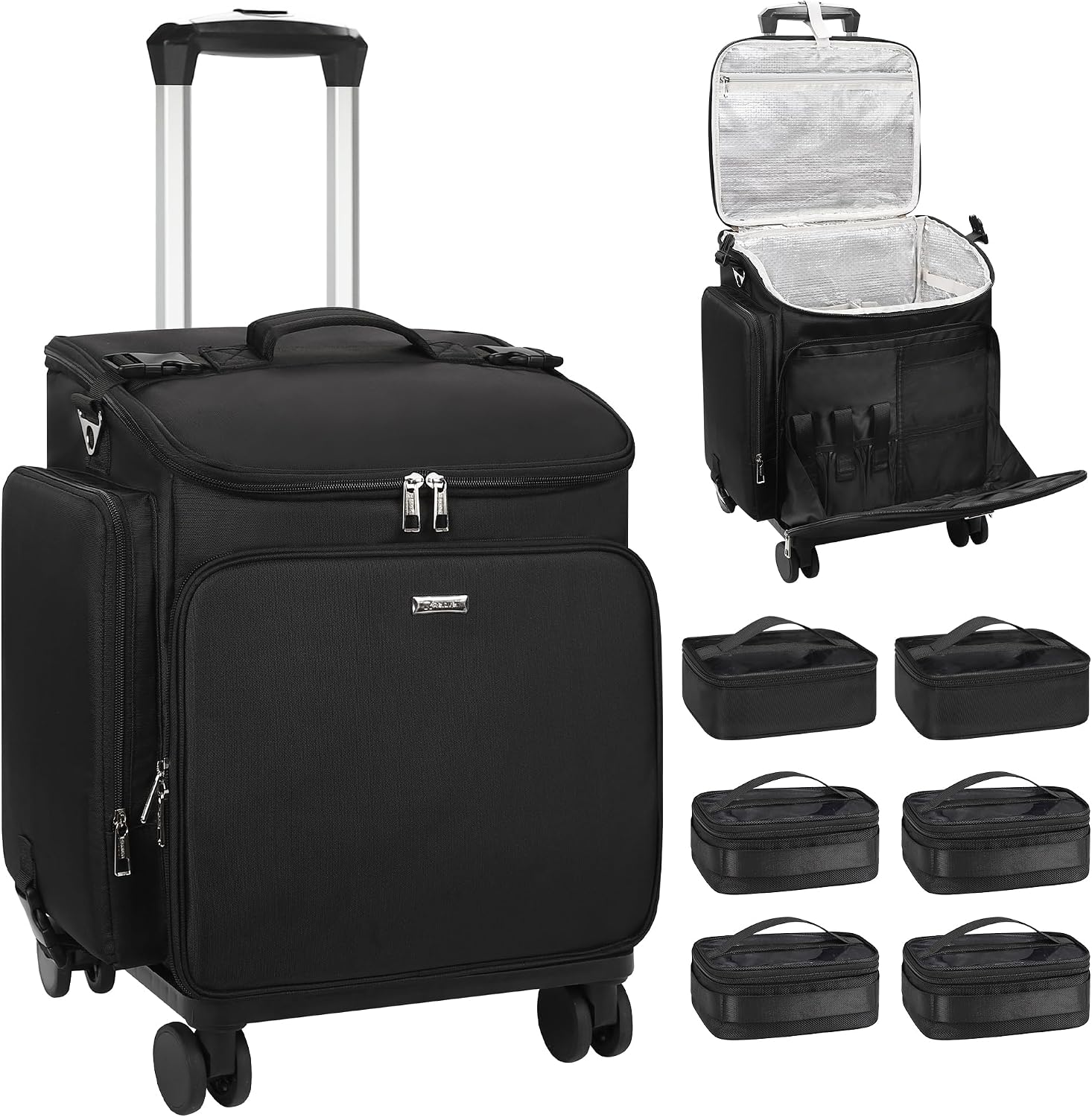 Travel Bags - حقيبة مكياج متحركة مع عجلات، حقيبة