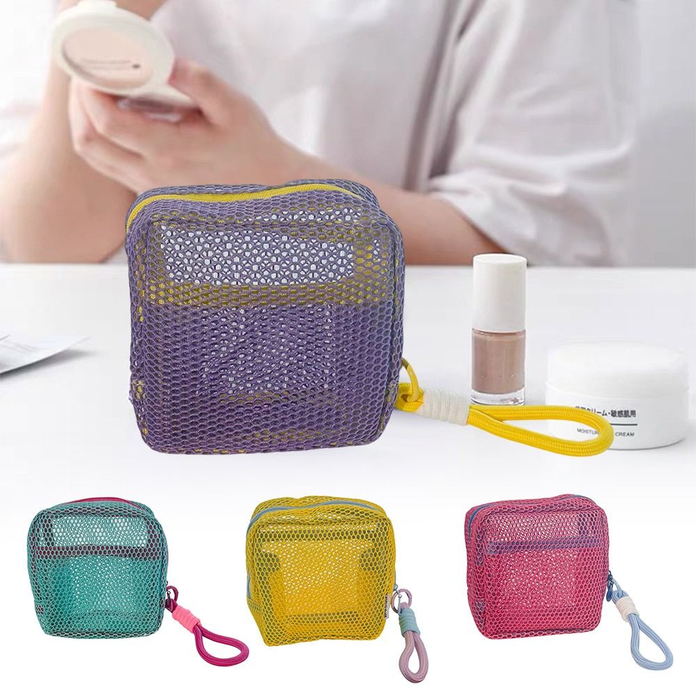 Cosmetic Bags - حقيبة تخزين جديدة بلون الدوبامين سعة