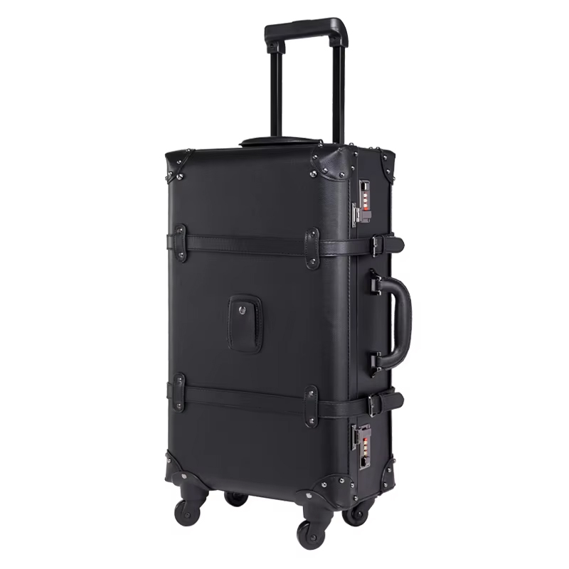 Retro Vintage Trunk Suitcase - جديد ريترو المتداول الأمتعة سبينر العلامة