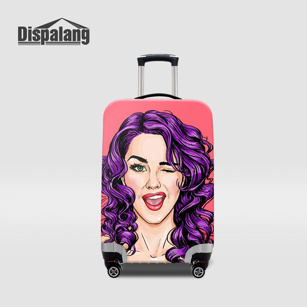 Waterproof Suitcase Cover Protector - غطاء حقائب سفر نسائي مخصص بطباعة