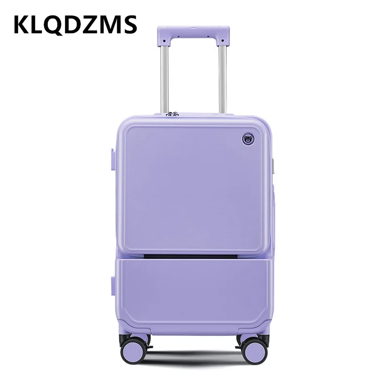 KLQDZMS الألومنيوم الإطار حقيب - مراجعة Front Opening Laptop Luggage 24 Inch وسعره