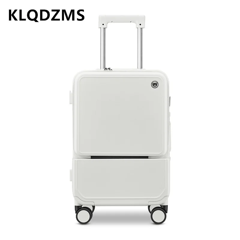 KLQDZMS الألومنيوم الإطار حقيب - مراجعة Front Opening Laptop Luggage 24 Inch وسعره