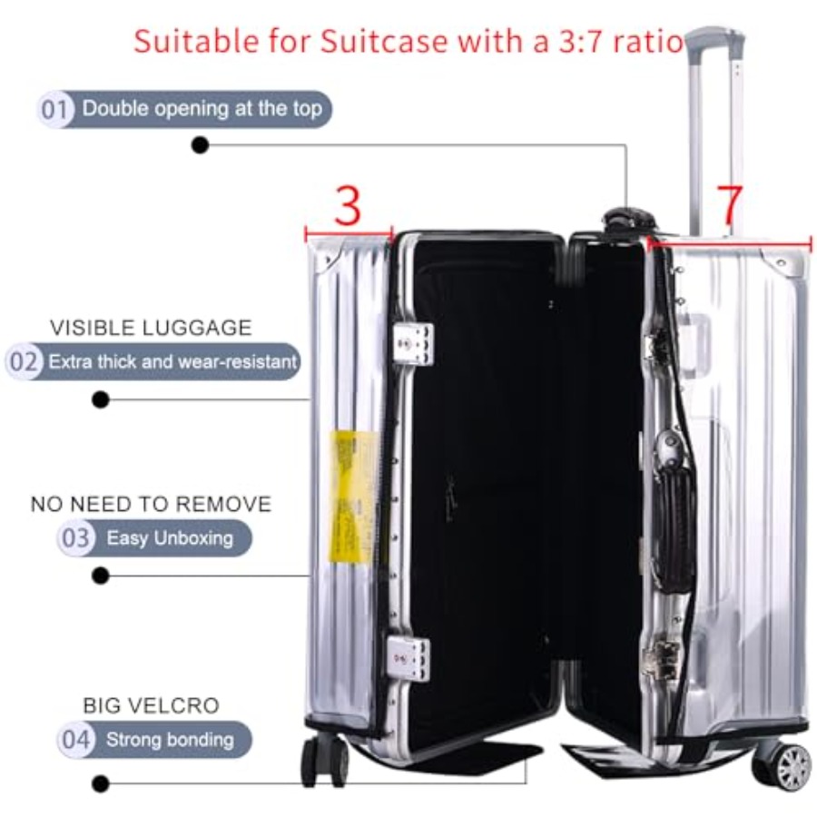 غطاء حقيبة سفر شفاف من فيكي، و - مراجعة Luggage Protective Cover Transparent وسعره