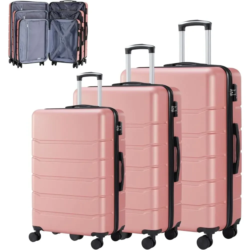 مجموعة حقائب سفر كبيرة من 3 قط - مراجعة Expandable Hard Shell Luggage Set وسعره