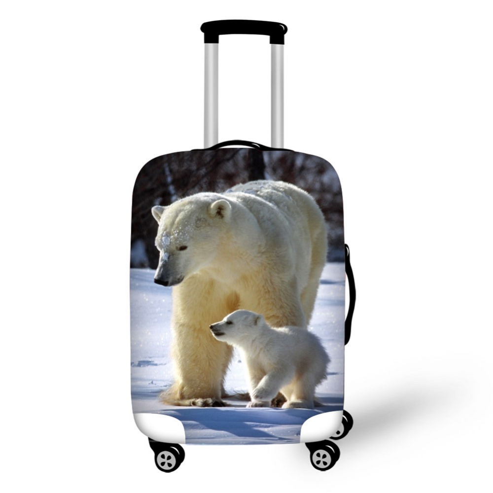الحيوان الدب القطبي الأمتعة حا - مراجعة Waterproof Suitcase Cover Protector وسعره