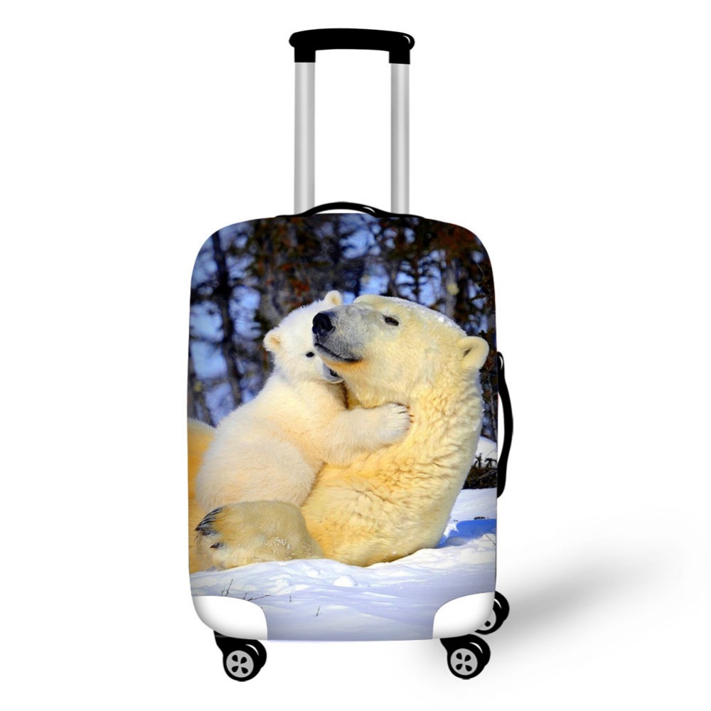 الحيوان الدب القطبي الأمتعة حا - مراجعة Waterproof Suitcase Cover Protector وسعره