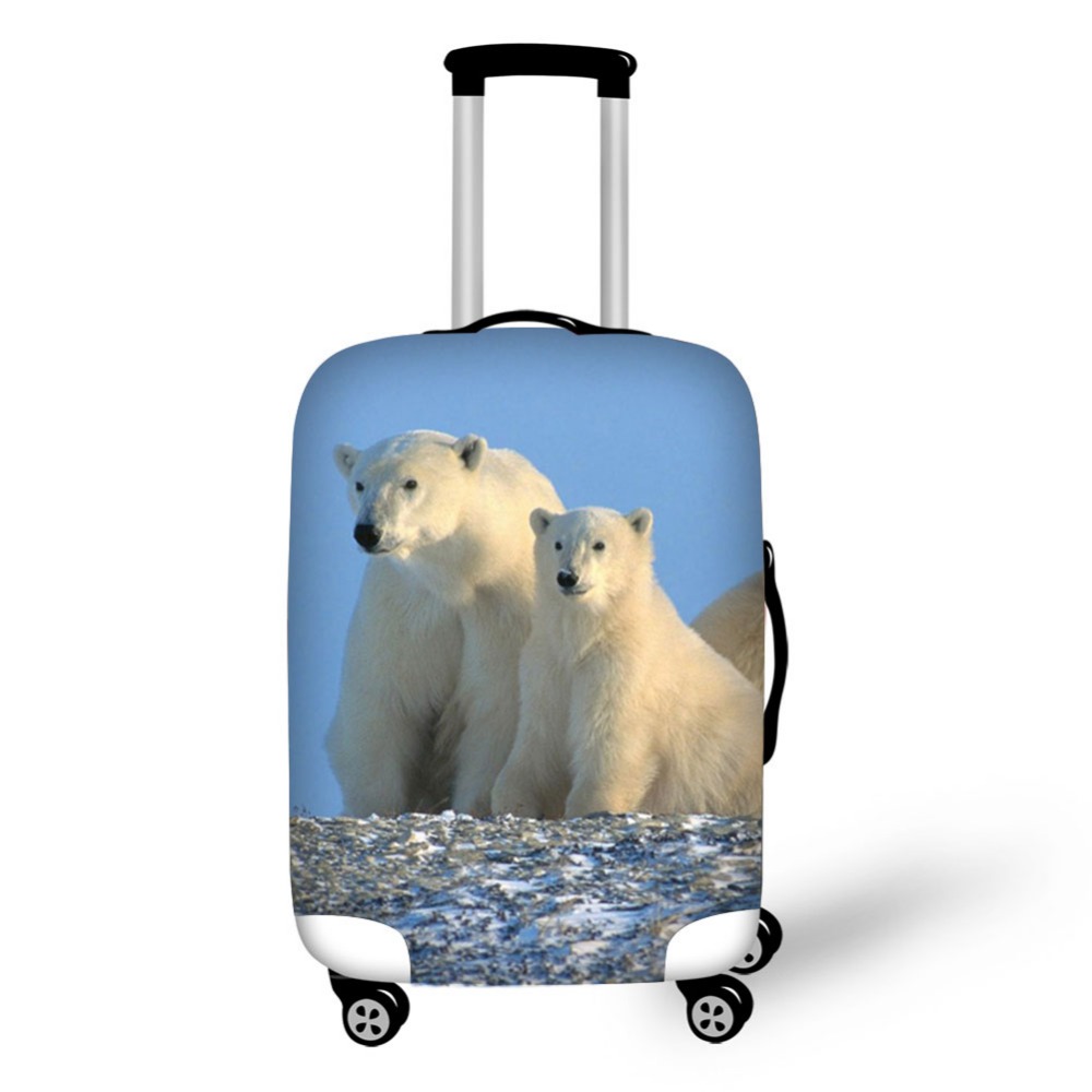 الحيوان الدب القطبي الأمتعة حا - مراجعة Waterproof Suitcase Cover Protector وسعره