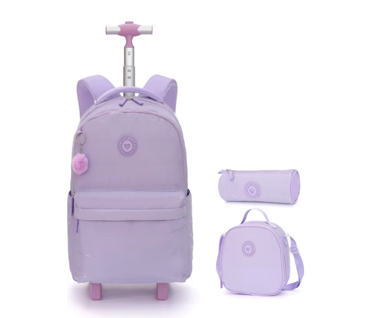 حقيبة ظهر مدرسية بعجلات مقاس 1 - مراجعة Foldable Rolling Luggage Bag وسعره