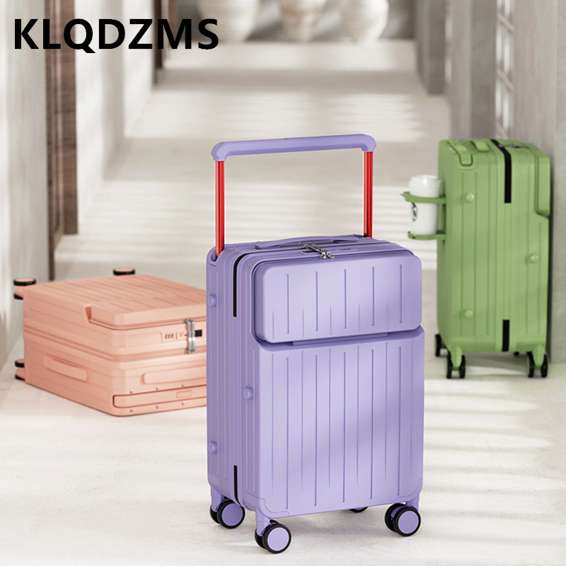 حقيبة سفر KLQDZMS مقاس 24 بوصة - مراجعة Front Opening Laptop Luggage 24 Inch وسعره