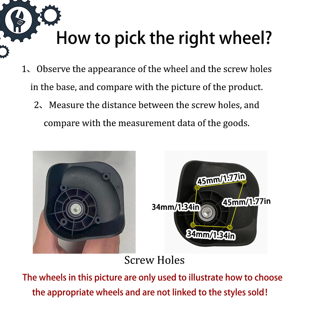 بديل لعجلات الدوران Baixiang N - مراجعة Silent Replacement Luggage Wheels وسعره
