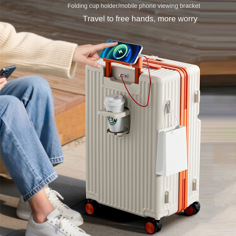 حقيبة سفر أنيقة مقاس 20 24 بوص - مراجعة Front Opening Laptop Luggage 24 Inch وسعره