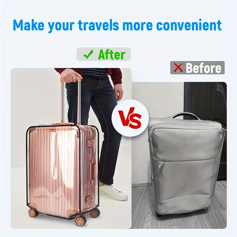 غطاء أمتعة شفاف - غطاء حماية م - مراجعة Luggage Protective Cover Transparent وسعره