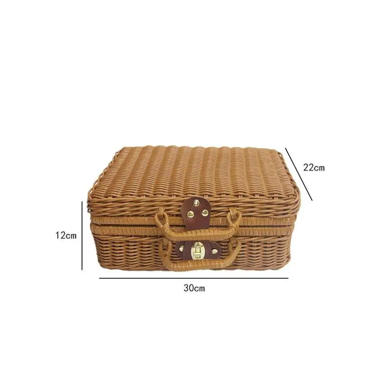 حقيبة تنزة من خوص الروطان ، تخ - مراجعة Retro Vintage Trunk Suitcase وسعره