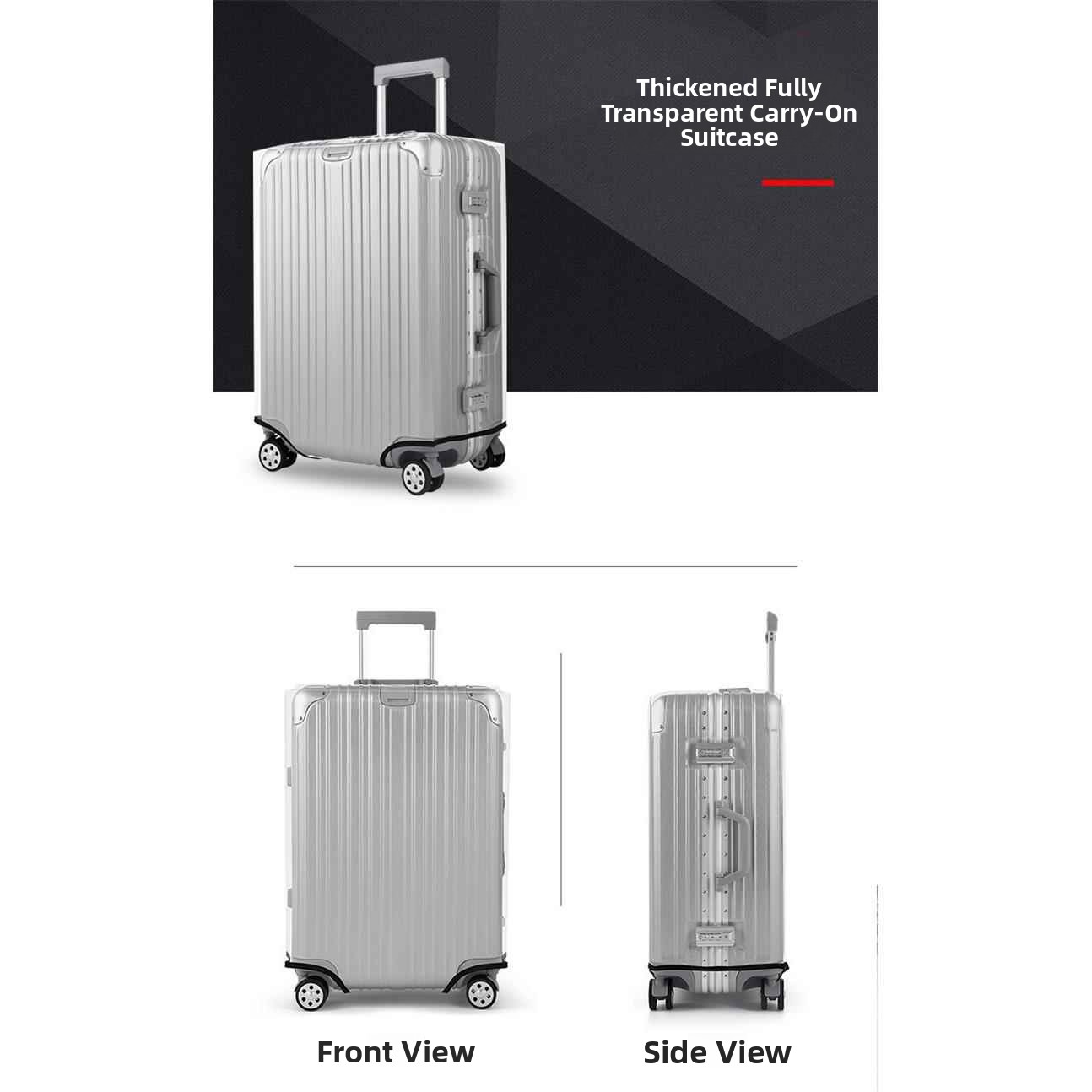 غطاء حقيبة سفر شفاف مقاوم للما - مراجعة Luggage Protective Cover Transparent وسعره