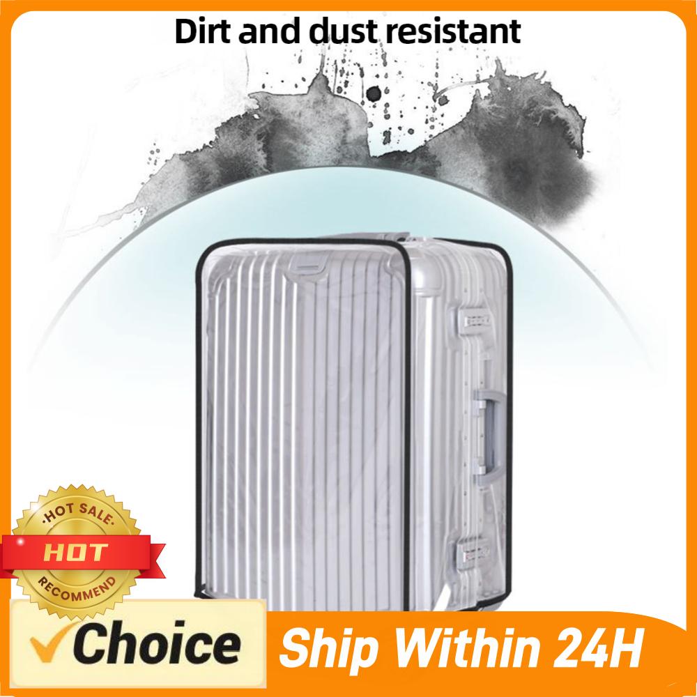 غطاء حماية شفاف للحقائب مقاس 1 - مراجعة Waterproof Suitcase Cover Protector وسعره